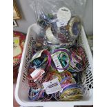 A large assorted collection of costume bracelets and bangles