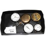 A collection of pocket watches to include a ladies silver fob watch