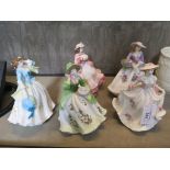 Five Royal Worcester limited edition figurines: Sweet Aster, Sweet Violet, Sweet Holly, Sweet