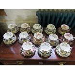 Thirteen Royal Albert Provincial Flowers pattern tea cups and saucers (some seconds)