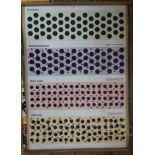 Mid 20th century Four Electron patterns Chomolithograph mounted on card 92cm x 65.5cm