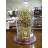 A brass skeleton clock depicting York Minster 'The York Minster Cathedral Clock' 28cm high