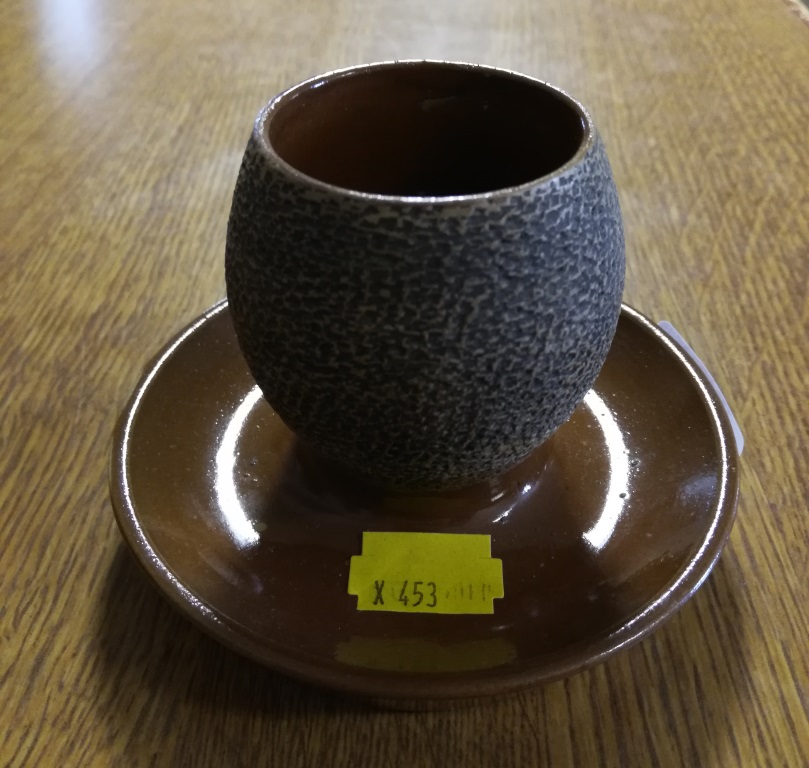 A brown stoneware salt glaze match holder / striker, with impressed mark England to base