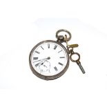 A silver key wind pocket watch