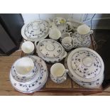 A Royal Doulton Yorktown pattern dinner and tea service including teapot, two tureens, serving