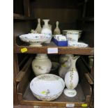 Various Aynsley china vases and ornaments, including Wild Tudor, Cottage Garden, Ming Rose, and