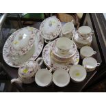 A Minton Ancestral pattern tea and dinner service, including teapot, two tureens, serving plate