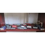 Hornby-Dublo: fifteen wagons including ESSO and Mobil tankers; two Water Cranes and two Loading