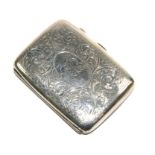 A silver cigarette case