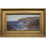 Richard Wane (1852-1904) Coastal view Oil on canvas, labelled on reverse 45cm x 90cm