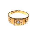 A single stone diamond ring set in 18 carat gold