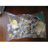 A bag of costume jewellery