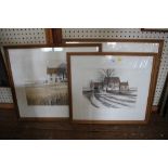 Kathleen Caddick The Mill House, Headland Cottage and Edge of the Lake Three etchings and