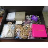 A box of costume jewellery