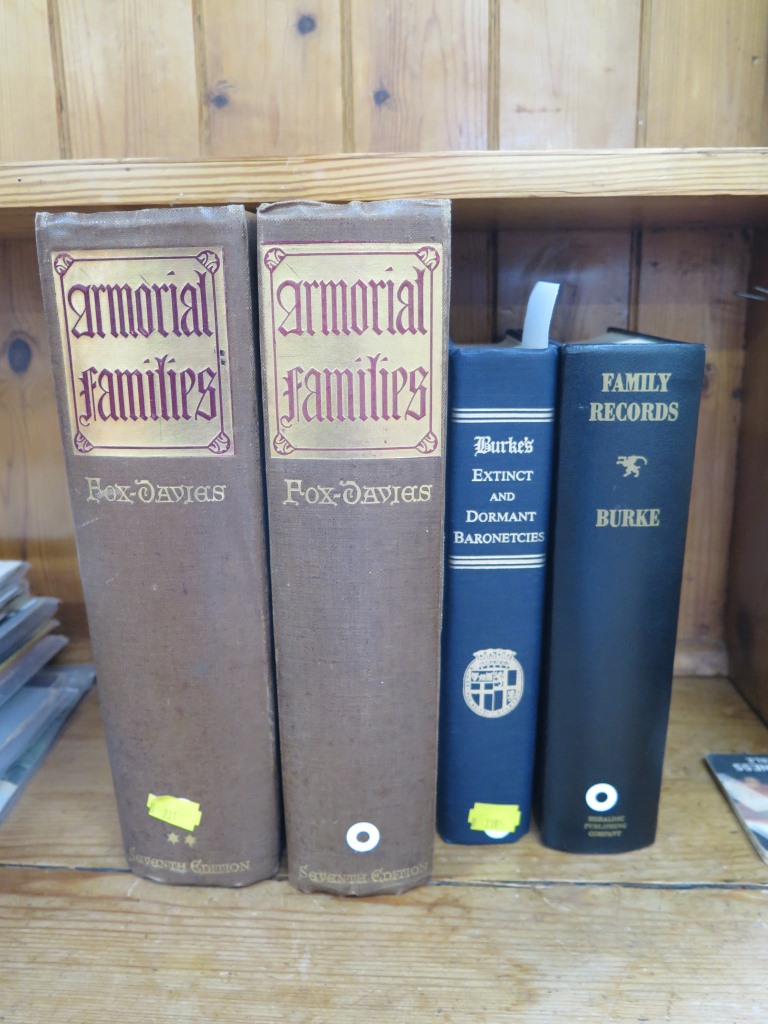 Books: Armorial Families, edited by Arthur Charles Fox-Davies, seventh edition 1929 Hurst &