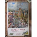 A British Railways poster for Hexham Abbey and 'The Lovely Tyne Valley', After Dennis Flanders,