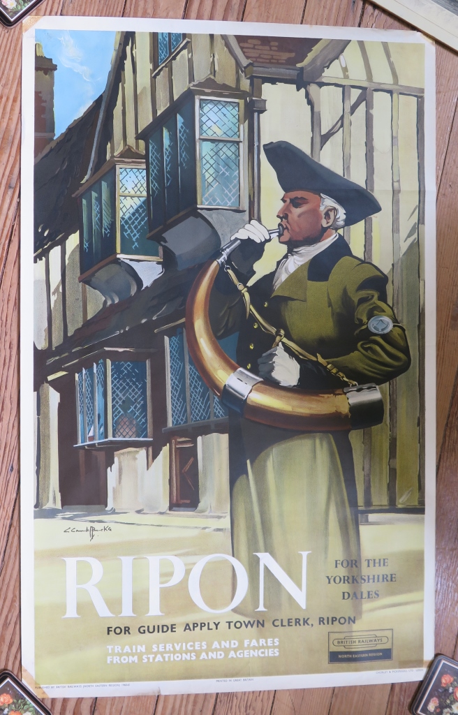 A British Railways poster for Ripon, after Claude Buckle depicting the Hornblower, dated 1960-61,