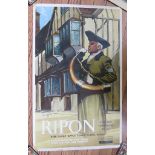 A British Railways poster for Ripon, after Claude Buckle depicting the Hornblower, dated 1960-61,