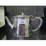 A good Mappin & Webb silver plate teapot Art Deco style, as new