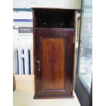 A mahogany bedside cabinet, with open top inner shelf, 24cm wide, 20cm deep, 50cm high