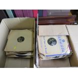 A collection of 78rpm records including Bing Crosby, Billy Cotton, Ella Fitzgerald, Disney, Frank