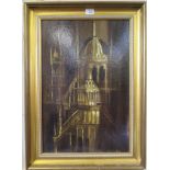 Sheriden View of a Cathedral Oil on board, signed, 61cm x 40cm