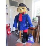A man sized shop display Merrythought Pirate Teddy Bear, known as 'George', with hooked hand, peg