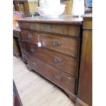 An early 19th century mahogany chest of drawers, with frieze drawer over three long graduated