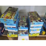 Athearn: eleven kit (made) models including New Haven engine, two coaches and box cars in boxes (