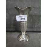A silver specimen vase