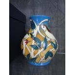 A Moorcroft Pottery 'Goldfinch' design limited edition vase, 49/166, signed by Vicky Lovatt 15.5cm