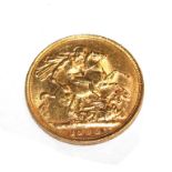 A Victorian gold sovereign c1900