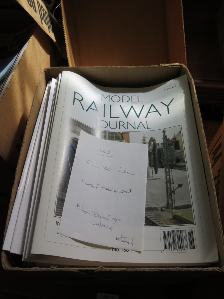 Two boxes of Great Western Railway Journal 1992-2017 and two boxes of Model Railway Journal issue