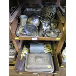 A collection of silver plate (two trays)
