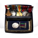 A set of three World War I medals, awarded to 34914 PTE McMichael R.A.M.C. together with Q.E.II