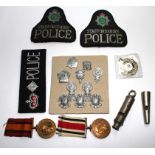 A collection of police artifacts