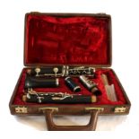 A Boosey and Hawkes 'Edgware' clarinet, in a fitted case