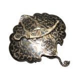 An Imperial Russian silver and niello buckle