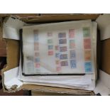 Postage Stamps: a box of world album sheets