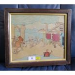 Manner of Louis Wain Blind Man's Bluff Pen and watercolour Signed Haes 1916 23 x 28 cm