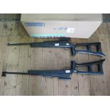 Two .177 calibre air rifles, by S/R Industries, model FH 500, with open black plastic stock (2)