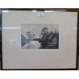 A. Watson Turnbull 'By Lake and Stream' etching signed and inscribed in pencil, with blind stamp