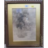 A set of three Japanese watercolours, landscapes, each signed and stamped, one with T.J. Larkin