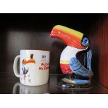 Official Guinness 2001 cup 'My Goodness My Guinness' Toucan mug 1935-1955 together with Guinness