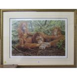 Alan M Hunt 'But This is Our House' - Orangutans Signed limited edition print, 93/750 Washington