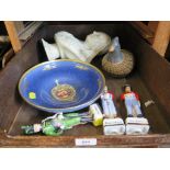 A Royal Worcester powder blue dish, the centre panel with fruit decoration, signed R. Towers, 21