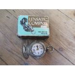 First World War issue officer's compass Terasse W. Co 88766/VI/1918, and a Lansatic compass (