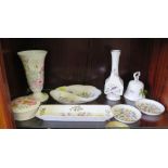 Eight pieces decorative porcelain china including Aynsley, Wedgwood and Minton (8)