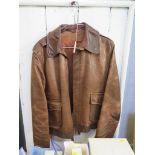 A leather American pilot's jacket