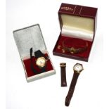 A Nino 19 jewels shock protected ladies watch, together with Swatch Irony ladies watch and a